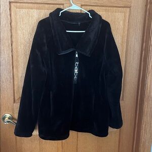 Bebe shepha fur teddy  black jacket